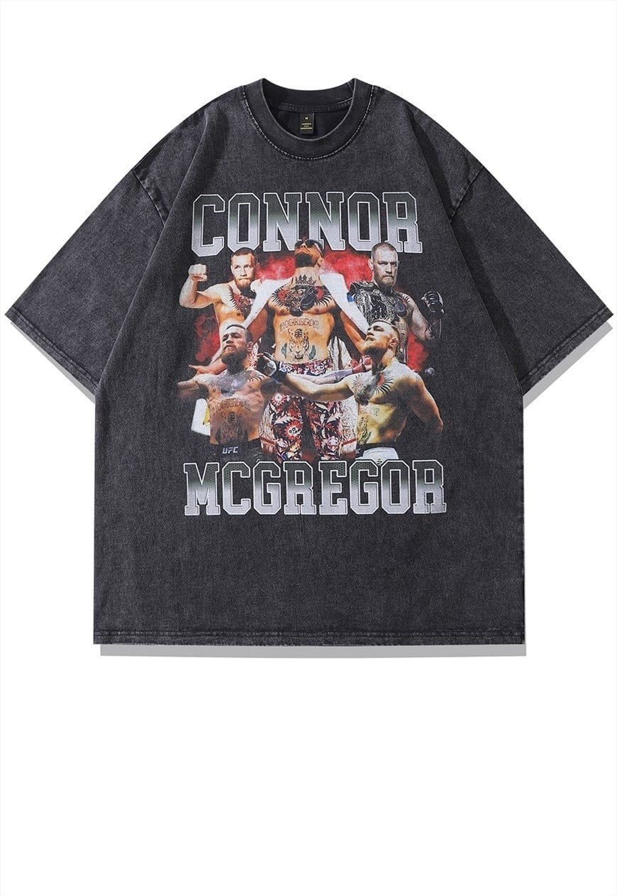 Connor McGregor t-shirt martial art tee retro sports top