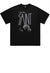 Premium vintage wash t-shirt retro tie-dye grunge top black