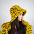 Yellow leopard bucket faux fur hat oversize animal print cap festival fisherman hat furry headwear jaguar headband lynx psychedelic rave cap