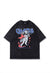 Anime t-shirt chaos slogan tee retro Japanese top in grey