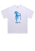 Chair print t-shirt grunge tee retro raver top in white