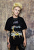 Scorpion print t-shirt bible slogan tee grunge top in black