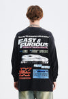 Racing jumper fast furious top motorsports long tee in grey