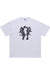 Pentagram heart t-shirt couple print tee love top in white