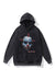 Creepy clown hoodie grunge pullover Gothic top in acid grey