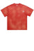 Money slogan t-shirt broken grunge tee in tie-dye red