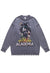 Academia sweater knitted distressed Anime print jumper grey