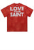 Saint print t-shirt grunge punk tee retro heaven top in red