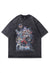 Anime t-shirt grunge Japanese cartoon tee vintage wash top