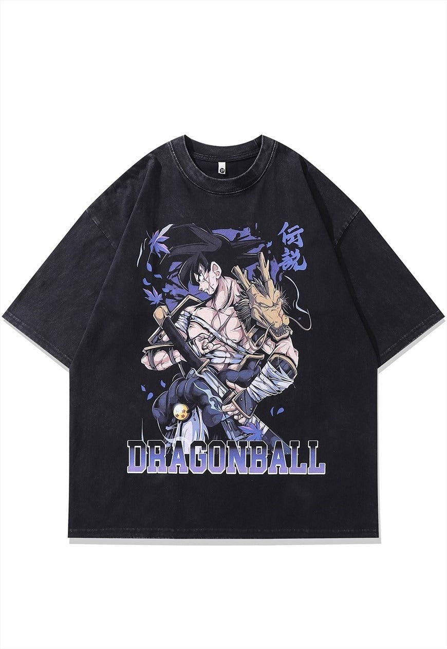 Anime t-shirt Japanese cartoon tee vintage Dragonball top