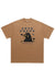 Puppy slogan t-shirt animal print tee grunge top in brown