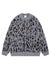 Fluffy leopard cardigan animal print fuzzy jumper in grey