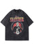 Money print t-shirt Jason tee retro horror movie top in grey