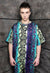 Tie-dye snake tee handmade python t-shirt rave top in green