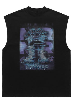 Error slogan tank top surfer vest retro sleeveless t-shirt