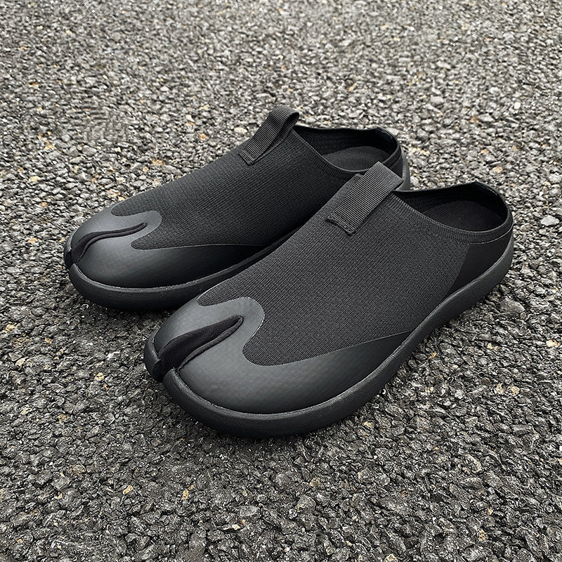 Slip on Tabi shoes black split toe casual trainers camel toe sneakers trendy loafers