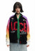 Gradient college jacket rainbow varsity grunge bomber