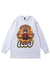 Lego t-shirt old teddy cartoon long tee retro top in white