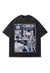 Anime t-shirt Japanese cartoon tee retro police top in grey