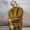 Snake bomber handmade python fleece jacket in acid yellow