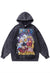 Anime hoodie vintage wash pullover Dragon ball jumper grey