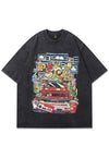 Dragon cartoon t-shirt Mario Kart tee vintage game top grey