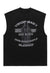 Saint print sleeveless t-shirt punk tank top surfer vest