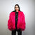 Neon faux fur coat shaggy cropped trench festival short jacket fuzzy overcoat carnival bomber florescent peacoat multifunctional rave fleece