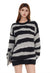 Stripe sweater grey fluffy zebra jumper animal print top