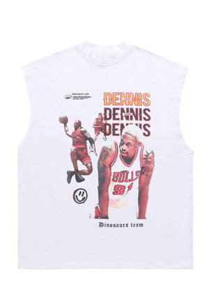 Dennis Rodman sleeveless t-shirt sports tank top surfer vest