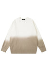 Gradient sweater knitted tie-dye jumper abstract top cream