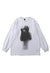 Grunge t-shirt Gothic ghost long sleeve top in white