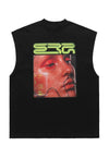 Cyber punk tank top surfer vest retro sleeveless t-shirt