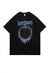 Clock print t-shirt time travel tee grunge top in black