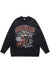 Money print sweater knitted distressed gangster jumper black