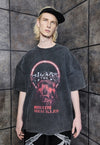 Premium grunge t-shirt vintage wash Gothic Jesus tee black