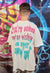 Monster print t-shirt farewell slogan grunge t-shirt white