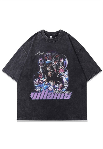 Anime villains t-shirt old Japanese cartoon tee retro top