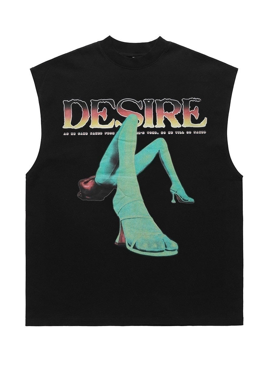 Foot fetish tank top surfer vest retro sleeveless t-shirt