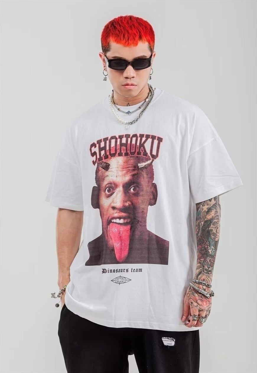 Dennis Rodman t-shirt old basketball tee retro sports top