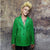 Transparent blazer see through mesh jacket check coat green