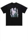 Grunge bunny print t-shirt psychedelic tee sonic youth top