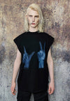 X-ray sleeveless t-shirt sign language tank top surfer vest