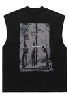 Gothic forest tank top surfer vest retro sleeveless t-shirt