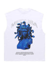 Medusa monster sleeveless t-shirt retro tank top surfer vest