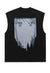 Anime print tank top surfer vest retro sleeveless t-shirt