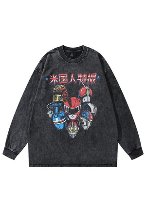 Transformers t-shirt Japanese long tee retro cartoon top