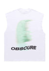 Smoke print sleeveless t-shirt Grunge tank top surfer vest