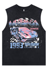 Racing tank top surfer vest sports car sleeveless t-shirt