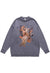 Saint sweater ripped jumper angel print knitted top in grey